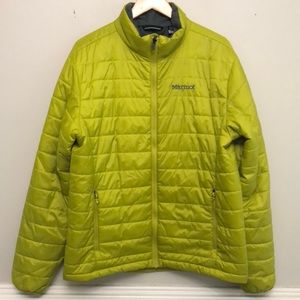 Mens Marmot lightwear puffer jacket green macaw